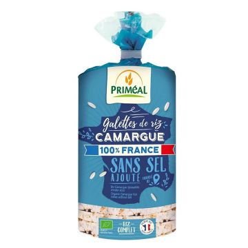 Rondele eco de orez Camargue fara sare, 130g, Primeal