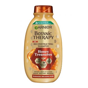 Sampon pentru par deteriorat cu tendinta de rupere Honey Treasures, 400ml, Botanic Therapy