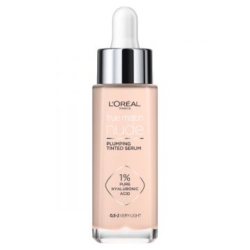 Serum redensificator infuzat cu pigmenti True Match Nude 0.5-2 Very Light, 30ml, L'Oreal Paris