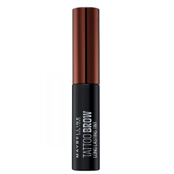 Vopsea gel pentru sprancene Tattoo Brow Peel-Off Tint Dark Brown, 4.9g, Maybelline