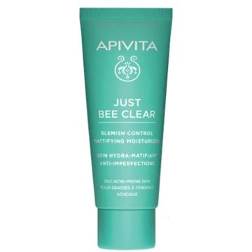 Apivita Crema matiafianta anti acnee Just Bee Clear, 40ml