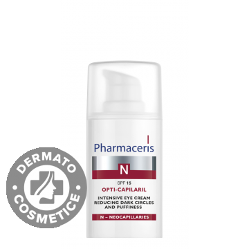 Crema intensiva pentru ochi cu SPF15 Opti-Capilair N, 15ml, Pharmaceris