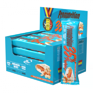 Cutie Batoane proteice caramel, 12bucati*55g, Pro Nutrition