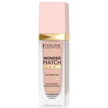 Fond de ten Wonder Match Lumi SPF 20 No.10 Vanilla, 30ml, Eveline Cosmetics