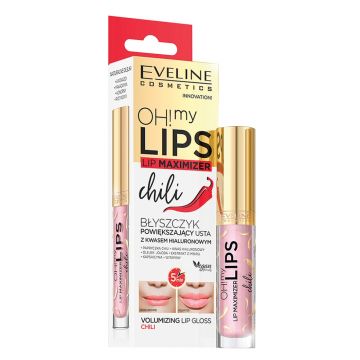 Luciu cu efect de marire Oh! My Lips Maximizer Chili, 4.5ml, Eveline Cosmetics