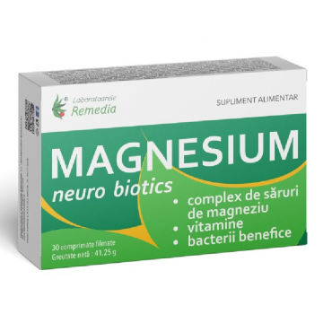 Magnesium Neuro Biotics, 30 comprimate, Remedia