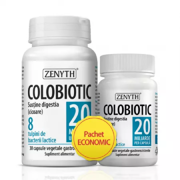 Pachet Colobiotic, probiotic 20 miliarde, 30+10 capsule, Zenyth