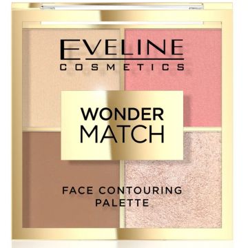 Paleta pentru conturarea fetei Wonder Match NO2, 10.8g, Eveline Cosmetics