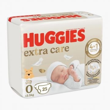 Scutece Extra Care Convi Nr.0 3.5kg, 25 bucati, Huggies