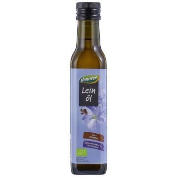 Ulei ecologic de in virgin presat la rece, 250ml, Dennree