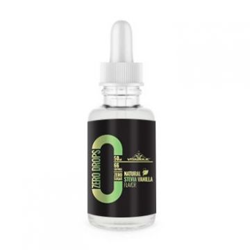 Zero Drops Natural Stevia Vanilla, 50ml, Vitabolic