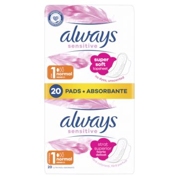 Absorbante Ultra Sensitive Normal, 20 bucati, Always