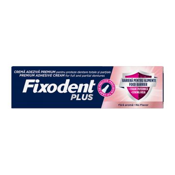 Adeziv pentru proteza dentara Plus Food Barrier, 40g, Fixodent