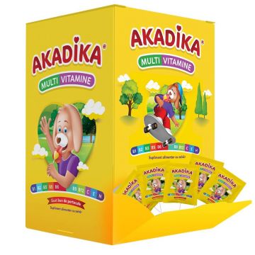 Akadika Multuvitamine Gust de Portocala 50 bucati