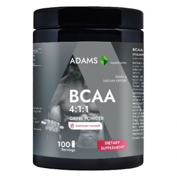 BCAA 4:1:1 cu aroma de zmeura, 400g, Adams Vision