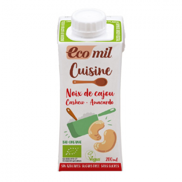 Crema vegetala bio pentru gatit din caju, 200ml, Ecomil Cuisine