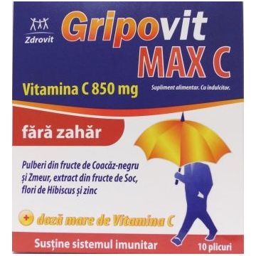 Gripovit Max C Fara zahar x 10 plicuri