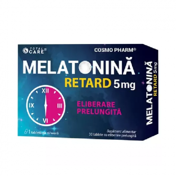 Melatonina Retard, 5 mg, 30 comprimate, Cosmo Pharm