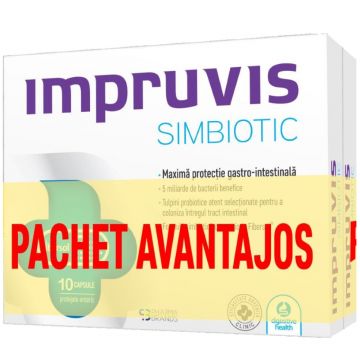 Pachet Simbiotic, 2x10 capsule, Impruvis