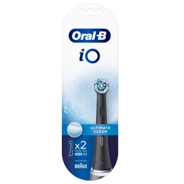 Rezerve periuta de dinti electrica iO Ultimate Clean Negru, 2 bucati, Oral-B