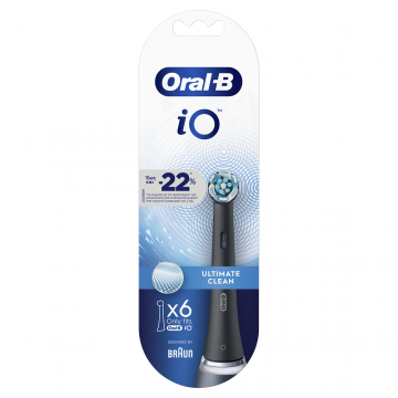 Rezerve periuta de dinti electrica iO Ultimate Clean Negru, 6 bucati, Oral-B