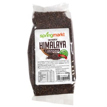 Sare neagra de Himalaya grunjoasa cu cristale de 1-3mm, 500g, Springmarkt