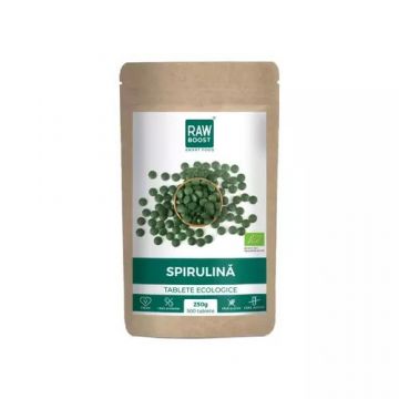 Spirulina ecologica 250g, 500 tablete, Rawboost