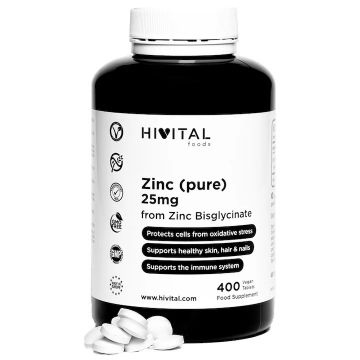 Zinc 25mg, 400 comprimate, Hivital