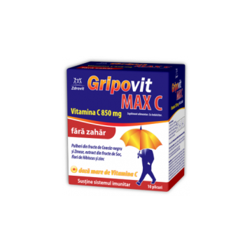 Gripovit max c fara zahar 10 doze 10plicuri ZDROVIT