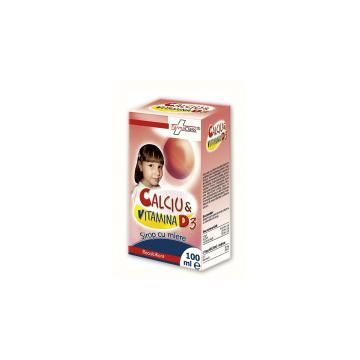 Calciu & vitamina d3 100ml FARMACLASS