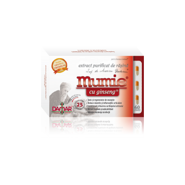 Extract purificat de rasina mumie cu ginseng-capsule 60cps DAMAR