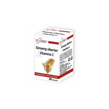 Ginseng siberian & vitamina c 30cps FARMACLASS