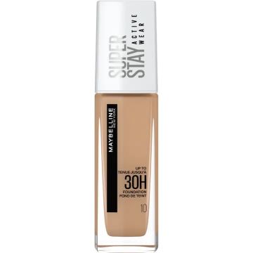 Fond de ten cu acoperire ridicata SuperStay 30h Active Wear 10 Ivory, 30ml, Maybelline