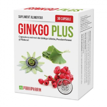 Ginkgo Plus, 30 capsule, Parapharm