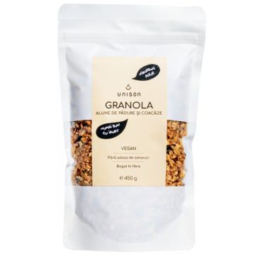 Granola cu alune de padure si coacaze negre, 450g, Unison