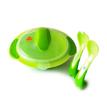 Set bol cu tacamuri Morsa Verde, 1 bucata, PUR