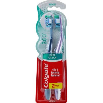 Colgate Periuta de dinti 360 Deep Clean Medium 1+1 Gratis