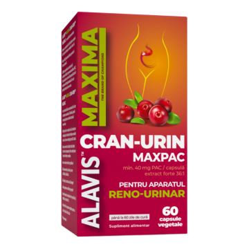 Cran-Urin Maxpac, 60 capsule vegetale, Alavis Maxima