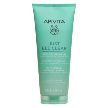 Gel de curatare pentru ten gras si acneic Just Bee Clear Apivita, 200 ml