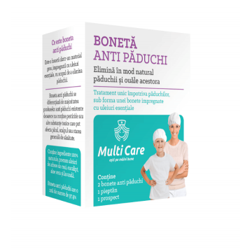 Multi Care Boneta anti paduchi 2 bucati + 1 pieptan