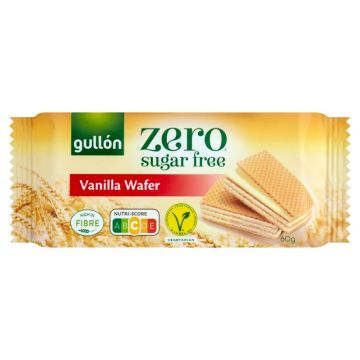 Napolitane cu vanilie fara zahar, 60g, Gullon