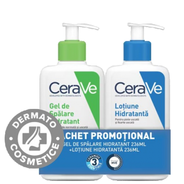 Pachet Lotiune hidratanta 236ml + Gel de spalare hidratant 236ml, CeraVe