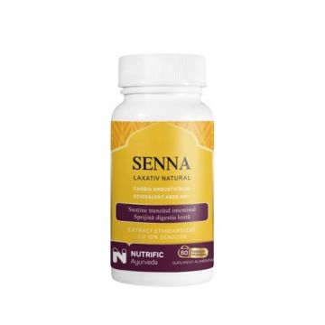 Senna laxativ natural, 60 capsule, Nutrific