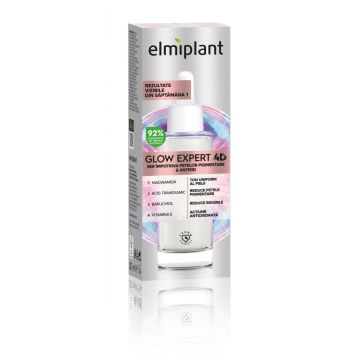 Ser impotriva petelor pigmentare si antirid Glow Expert 4D, 30ml, Elmiplant