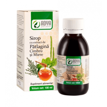 Sirop cu patlagina, cimbru si miere 100 ml