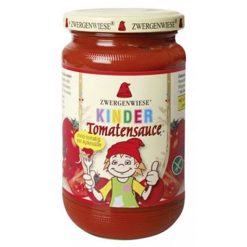 Sos de tomate Eco pentru copii cu indulcitor din mere si fara gluten 340ml, Zwergenwiese