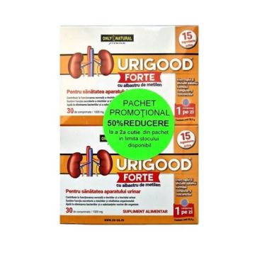 Urigood Forte 1000 mg 30 comprimate Pachet promotional 1 + 1 50% din al doilea