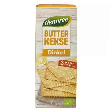 Biscuiti din spelta si unt Butterkeks Eco, 150g, Dennree