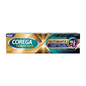 Crema adeziva pentru proteza dentara Power Max Ultimate All In One 40g, Corega