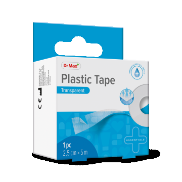 Dr. Max Plastic Tape transparent, 2.5cm x 5m